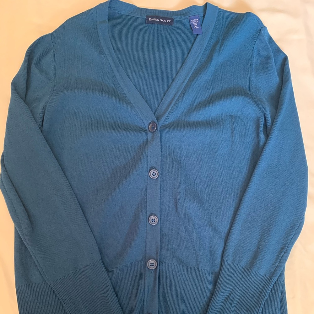 Blue cardigan